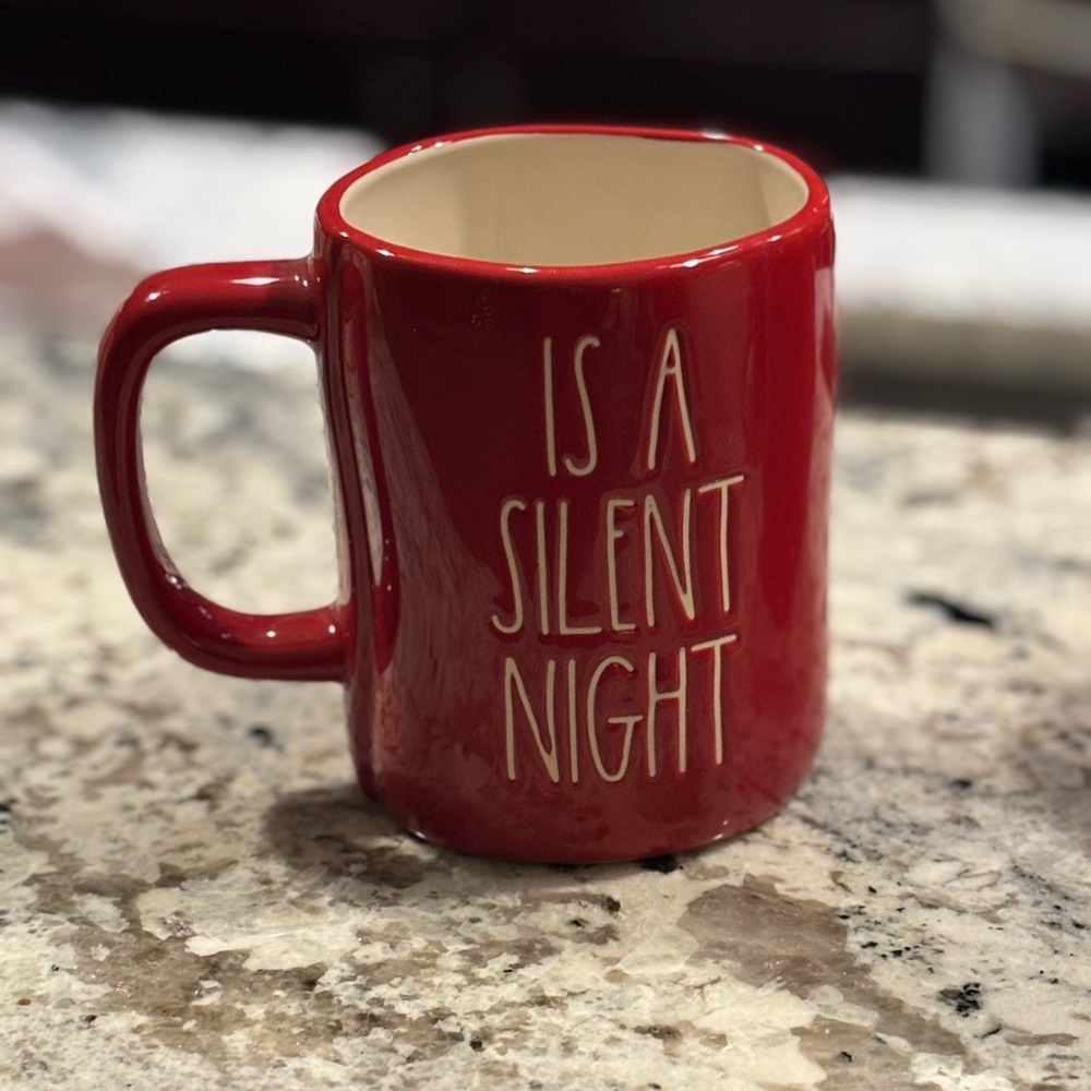Rae Dunn Red Mug - All Mama Wants / Is A Silent Night - Picture 2 of 2